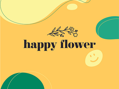 Happy Flower Logo branding design graphic design icons logo type typography vector