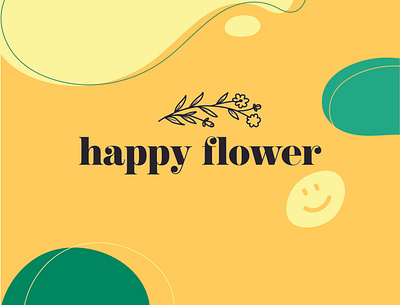 Happy Flower Logo branding design graphic design icons logo type typography vector