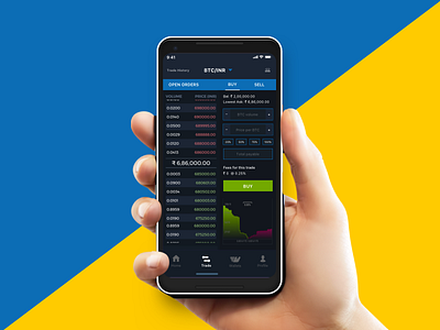 Crypto App_Trade Ui mockup