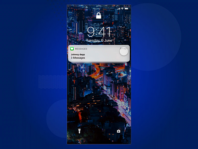 Mobile Notification Experience Interaction animation app dailyui design experience interaction ios message mobile notification sms ui ux xd xddailychallenge