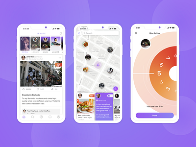 Iraate - Social Media for Raters advise app design feed ios ios app like map mobile post rate rating recommendation search social social media story ui ux