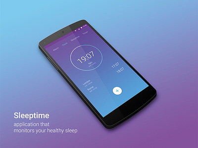Sleeptime alarm android app clock dalyk health mobile sleep time timer ui