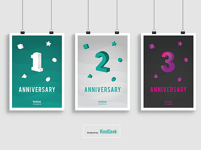 Anniversary posters anniversary cards company design employee graphic posters print year