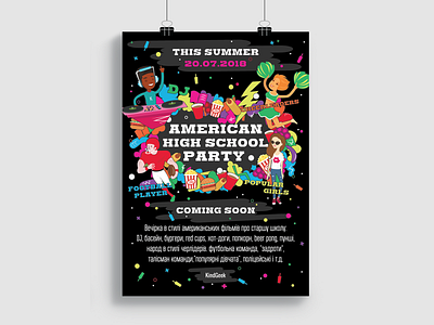 Poster for Party american design dj graphic illustration party poster