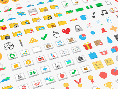 32-bit Pixel icon pack FREE DOWNLOAD 2d 32px animation design flat icon icon set icons pack minimal photoshop pixel art ui ux vector
