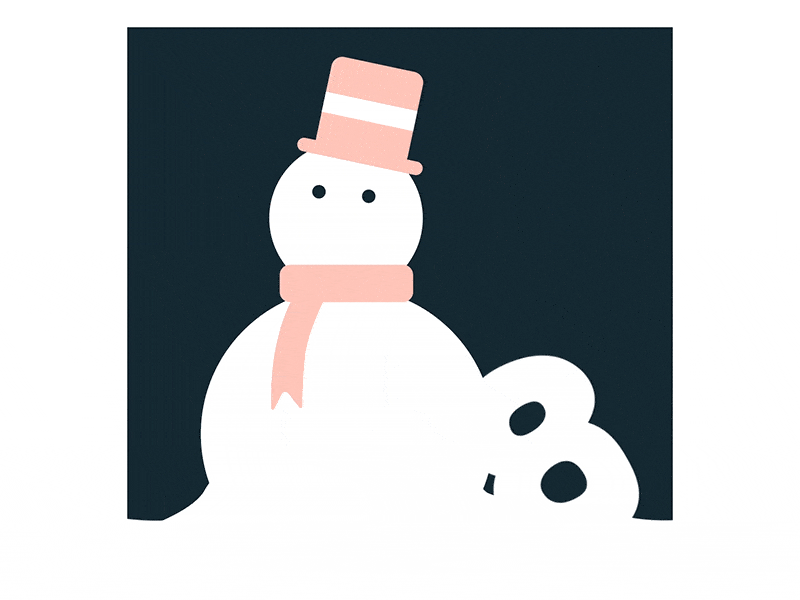 8th. Snowman. 2022 Advent calendar 2d advent after effects animation calendar character christmas december gif illustration loop snow snowman xmas