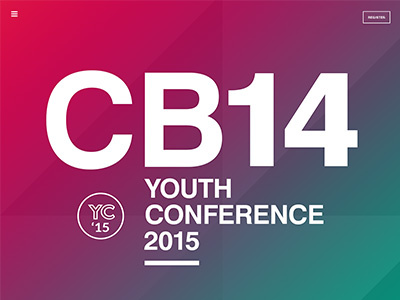 Cb14 Youth Conference 2015 clean conference design grid interface layout responsive simple typography web website