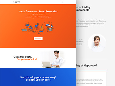 Happrove - site animations design graph landing page map marketing minimal platform security tools web world