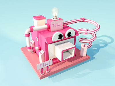 Timi Candy 🍡 3d c4d design factory gobelins lighting maxon pink texturing