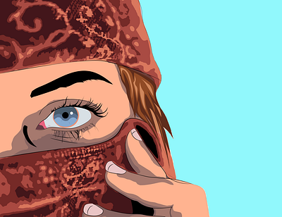 Hijab vector art design digital drawing illustration vector
