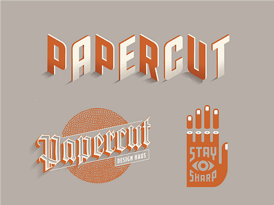 Papercut Design adobe illustrator branding design logo typography vector