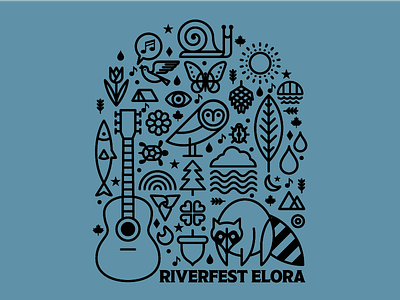 Riverfest Elora Tee Design adobe illustrator apparel graphic design illustrator tee vector