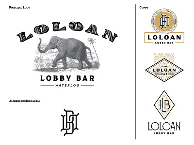 Loloan Lobby Bar Logo adobe illustrator branding graphic design illustrator logo restaurant typography vector