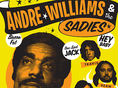 Andre Williams and The Sadies adobe illustrator design funk gigposter soul typography vector