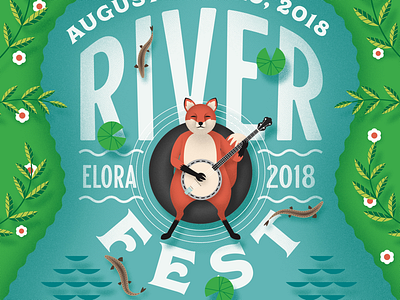 Riverfest revisions design elora fox poster river riverfest