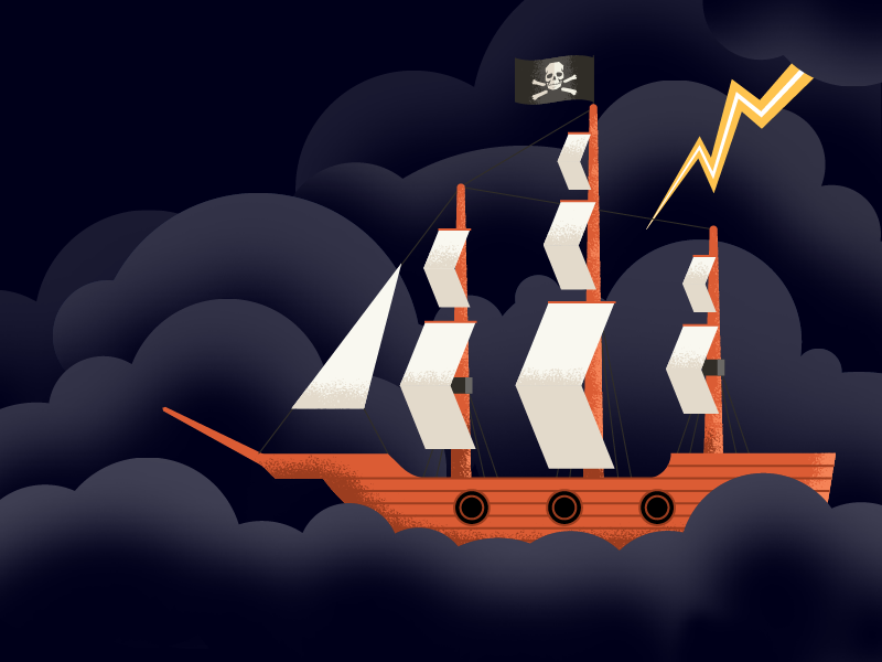 More Pirate design illustration infographics pirates vector