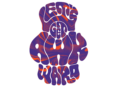 Type Test awkward organic psychedelic typography vector