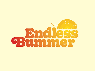 Endless Bummer 1970s bummer design illustration sun surf type typography vector