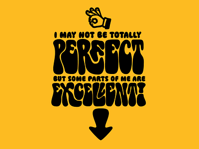 I may not be perfect... 70s dad design type typography vector