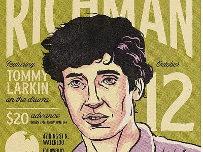 Jonathan Richman gigposter procreate typography