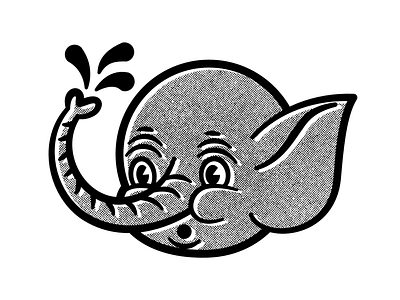 L’il buddie branding elephant vector