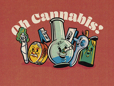 Oh Cannabis! cannabis illustration vintage