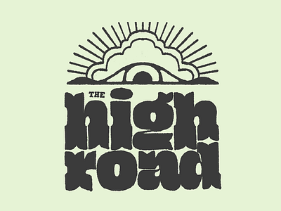 The high road brand eye logo psychedelic typography