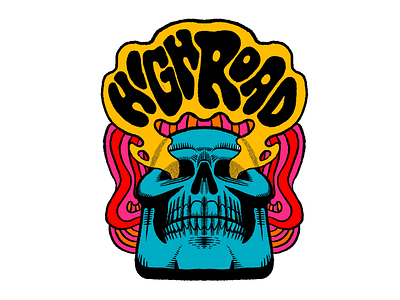 The high road skull service high road psychedelic skull