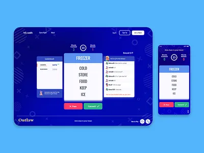 Outlaw Web Game app branding fun game game ui ui web