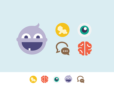 (WIP) Custom Iconography app brain children colourful custom cute iconography icons kids