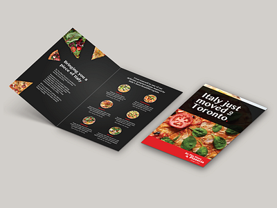Pizza Brochure bar brochure clean copywriting cuisine high end italy modern pizza print restaurant toronto