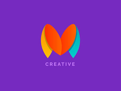 Logo for M Creative branding color gradients logo visual identity