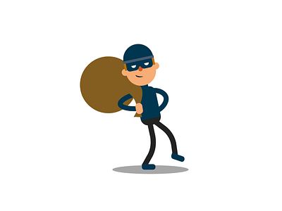 Thief Illustration art cute design illustration rob steal stealth ui vector