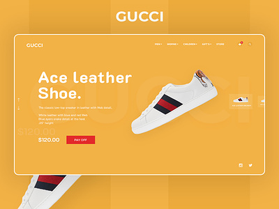 Gucci Redesign Concept banner design clean design clean ui gucci redesign uidesign uxdesign