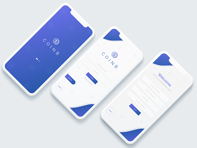 COINB* Cryptocurrency wallet crypto currency crypto wallet cryptocurrency intro mobile app mobile app design mobile ui sign in signup