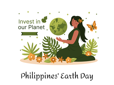 Earth Day Design 3 branding design earth day graphic design holiday vector