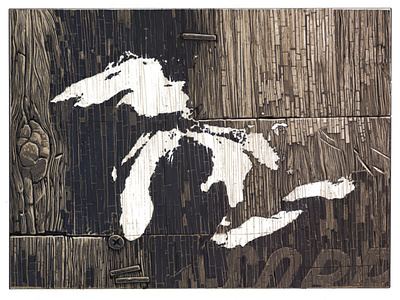 "Great Lakes" drawing illustration midwest printmaking screen print screenprint screenprinting