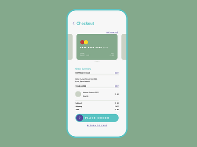 Daily UI 002 - Credit Card Check Out Page