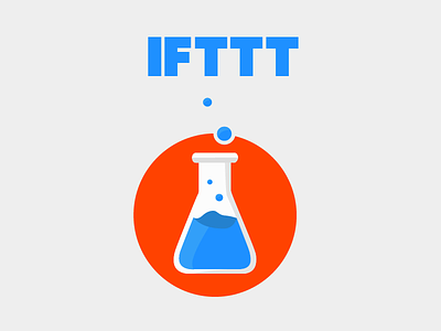 IFTTT Experiment Illustration erlenmeyer flask icon ifttt illustration