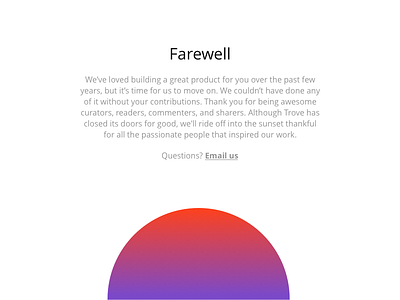 Farewell Trove