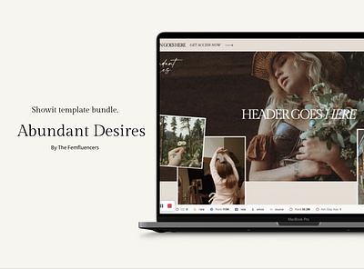 Abundant Desires Showit Template branding design graphic design showit showit template website