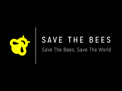 Save the bees Logo graphic design logo