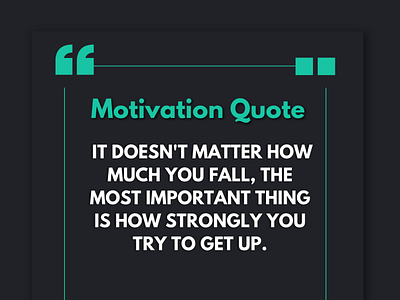 Motivational Quote Post for Social Media graphic design ui