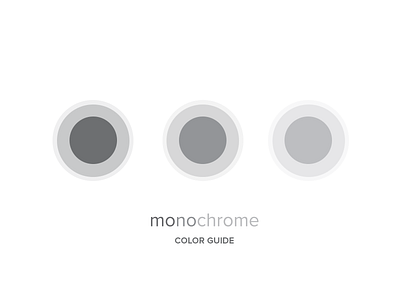 Monochrome Color Guide brand circle color greyscale