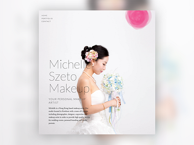 Michelle Szeto Makeup Landing Page branding photography web