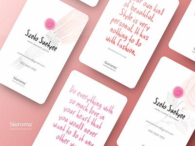 Siuroma Namecard branding design manifesto mockups namecard