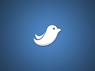 New Tweedle Icon bird blue minimal simple tweedle twitter white