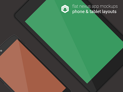 Flat Nexus App Mockups