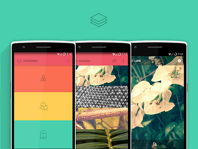 Layr App - Wallpapers android app design wallpaper