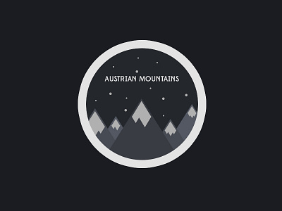 Austrian Mountains Logo flat logo simple
